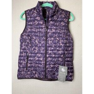 Eddie Bauer Vest Womans Small Purple Microlight 700 Fill Goose Down Stormrepel